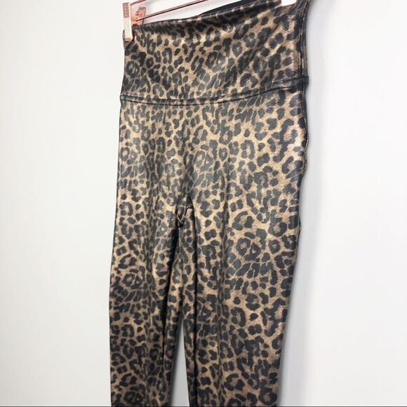SPANX | Faux Leather Leopard Animal Print Leggings Women’s Size Small - Picture 5 of 12
